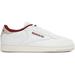 White & Burgundy Club C 85 Sneakers