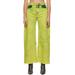 Marques Almeida Green Wide-leg Boyfriend Jeans