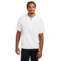 Sport-Tek JST489 Repeat 1/2-Zip Short Sleeve Jacket in White size 3XL | Polyester Blend