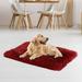 KANY Pet Beds Clearance Cat Beds Dog Bed Home Warm Pet Dog Blanket Cat Blanket Pet Plush Mat Solid Color Pet Mat Dog Pillow Dog Bed Large Kitten Bed (Wine 39.3 Ã—29.5 )