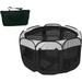 Lightweight Wire-Framed Folding Collapsible Playpen Travel Cat Dog Playpen Features Breathable Mesh Zippered Entrances With Carrying Case