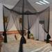 4 Corner Post Bed Canopy Mosquito Net Full Queen King Size Netting