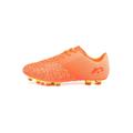 Ritualay Big Kid Sport Sneakers Lace Up Soccer Cleats Round Toe Football Shoes Comfort Flexible Athletic Shoe Gym Grassland Low Top Orange Red Long Cleats 8(M)