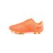 Ritualay Big Kid Sport Sneakers Lace Up Soccer Cleats Round Toe Football Shoes Comfort Flexible Athletic Shoe Gym Grassland Low Top Orange Red Long Cleats 8(M)