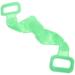 Silicone Back Scrubber Belt Silicon Body Shower Scrubber Handle Body Washer Bath Scrub Strap Double- sided Body Scrubber ( Green )