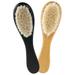 2 Pcs Newborn Baby Bath Care Wool Brush Body Wash and Comb Convenient Hair with Wooden Handle Toddler