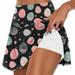 Ovticza Happy Easter Day Women s Print Rabbit Bunny Shorts High Waist Stretch Gym Golf Pleated Skort Athletic Running Yoga Skirt Black XL