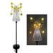 Memorial Day Garden Angel Stake Lights Angel Garden Outdoor LED Lights Eternal Light with 7 LEDs for Cemetery Grave Decorations Memorial Gift Christmas Memorial Present Yard Patio Art