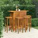 vidaXL 5 Piece Patio Bar Set Solid Wood Acacia