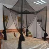 Bed Canopy 4 Corner Post Bed Canopy for Full/Queen/King Size Bed (Elegant Black)