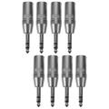 Xlr to Trs Converter Metal 1/4 Stereo 6.35mm Male Three-core Mixer Amplifier Audio Adapter *4pcs* Coupler 8