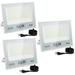 3 Pack 100W LED Flood Light Outdoor 10000lm Outside Floodlights IP66 Waterproof Exterior Security Lights 6000K Daylight White Super Bright Lighting for Playground Yard Stadium Lawn Ball Park