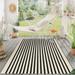 iOhouze Outdoor Rugs Cotton Striped Area Rug 3x5 ft Washable Indoor Outdoor Non Slip Floor Carpet Rug