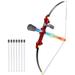 CNKOO Fiberglass Bow & Arrow Archery Set with LED Flash Lights 9 Arrows Bow and Arrow for Kids 8-12 Crossbow Indoor & Outdoor Toys Shoots Over 100 Feet