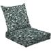 2-Piece Deep Seating Cushion Set Terrazzo flooring seamless pattern Texture classic italian type floor Outdoor Chair Solid Rectangle Patio Cushion Set