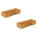 2 Pcs Wooden Flower Device Pot Succulent Planter Outdoor Planters Plants Pots Vintage Decor for Home Pine