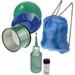 10 Green & Blue Gold Pan Panning Kit with Sniffer & Vial Small 6 Classifier