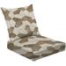 2-Piece Deep Seating Cushion Set Wood marble Pattern Texture Used For Interior Exterior Ceramic Wall Outdoor Chair Solid Rectangle Patio Cushion Set