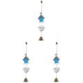 3 Pieces Resin Wind Chime Room Bell Car Pendant Terrace Bedroom Living Reminder (blue Cabin) House Decorations for Home Ornament Chimes