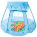 CNKOO Kids Play Tent Pop Up Tent for Girls Princess Princess Castle Large Playhouse Indoor Outdoor Foldable popup Dream CastleTent Gift Do Not Include Toy Balls Blue