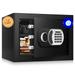 RETLLAS 1.0 Cubic Fireproof Safe Keys & Digital Ring Keypad Lock Home Safe for Money Wall Mountable Black 13.8 W x 11.8 D x 9.8 H