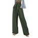 Posijego Womens High Waist Dress Pants Wide Leg Palazzo Dressy Trousers Knot Front Casual Trendy Pants