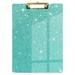 WAVEYU Glitter Acrylic Clipboard Clipboard for Women Girls Stardard Letter Size Clipboard with Low Profile Gold Clip Designed for Classroom School and Office Use A4 Size 12.5 x 9 Teal