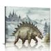 COMIO Dinosaur Wall Art Posters Dinosaur Bathroom Decor Dinosaur Birthday Party Supplies Dinosaur Party Decorations Dinosaur Birthday Decorations Poster Canvas Prints 20x16in Framed