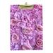 Hidove Acrylic Clipboard Closeup Pink Rose Flower Standard A4 Letter Size Clipboards with Gold Low Profile Clip Art Decorative Clipboard 12 x 8 inches