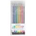 LSLJS 8 Color Glitter Gel Pens 0.5mm Fine Point Highlighter Pen Smooth Writing Sparkle Gel Pens Back to School Supplies Student Stationery Shiny Gel Marker for Making Card Drawing Journaling Crafting