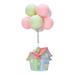 MPWEGNP Miniature Fairy Garden Stone Balloon House Mini Resin House Fairy Cottage House Micro Home Decoration For Kids outside Yard Statues Outdoor Pug Statue