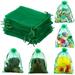 PH PandaHall 100pcs Green Organza Bags 5x7 inch Jewelry Pouches Gift Bags Christmas Bags Sheer Bags with Drawstring Mesh Bags Party Wedding Favor Gift Bags for Baby Shower Birthday Party Christmas