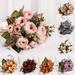 5PCS Artificial Flowers Bouquet Fake Peony Silk Hydrangea Wildflowers Arrangements with Stems for Wedding Home Centerpieces Decor