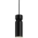 Justice Design Group Tall Hourglass Mini Pendant Light - CER-6510-CRB-MBLK-LED1-700-RIGID