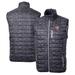 Men's Cutter & Buck Black Bethune-Cookman Wildcats Rainier PrimaLoft Eco Insulated Printed Full-Zip Puffer Vest