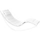 Outdoor Sun Lounger Cushion Polyester with Head Pillow White Brescia - White