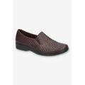 Extra Wide Width Women's Eternity Casual Flat by Easy Street in Brown Woven (Size 11 WW)