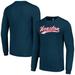 Men's Starter Navy Houston Texans Tailsweep Long Sleeve T-Shirt