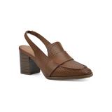Women's Vocality Slingback by White Mountain in Dark Tan Smooth (Size 9 1/2 M)