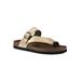 Women's Carly Sandal by White Mountain in Antique Gold Leather (Size 9 M)