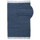 Teppich HOME AFFAIRE "Handweb Uni, Wendeteppich" Teppiche Gr. B/L: 120 cm x 170 cm, 5 mm, 1 St., blau (ocean) Baumwollteppiche