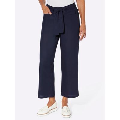 Culotte CLASSIC, Damen, Gr. 46, Normalgrößen, blau (marine), 100% Viskose, unifarben, 7/8-Länge, Hosen, Topseller Image