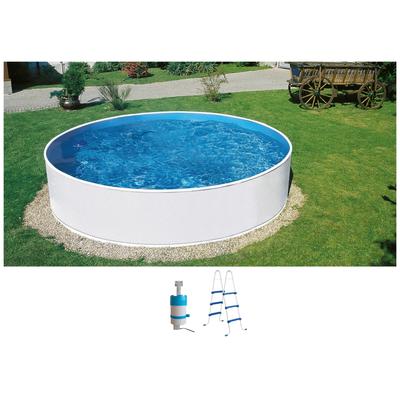 Rundpool KONIFERA "Usedom I inkl. Leiter & Einhängefilter", weiß, H:90cm Ø:300cm, Schwimmbecken, in verschiedenen Größen erhältlich Image
