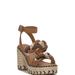 Lucky Brand Jewelly Platform Sandal - Women's Accessories Shoes Sandals in Spacedye Brown, Size 9.5