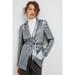 Anthropologie Jackets & Coats | Anthropologie Maeve Zada Metallic Blazer Size 6 | Color: Gray/Silver | Size: 6