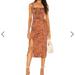 Free People Dresses | Free People Show Stopper Midi Dress In Brown Combo | Color: Brown | Size: L