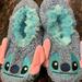 Disney Shoes | Nwot Disney Women’s Stitch Fuzzy Slippers Size 7/8 Brand New | Color: Blue | Size: 7