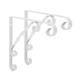 "URANUS White Shelf Brackets Decorative Antique Victorian Steel Wall Shelving System - 250mm x 250mm - 10\" x 10\""