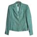 Michael Kors Jackets & Coats | Michael Kors Silk Blend Tweed 3 Button Closure Jacket Blazer Size 4 Nwt | Color: Blue/Green | Size: 4