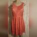 Free People Dresses | Free People Rocco Lace Mini Dress Size 8 Pink Lined Cutout Back Side Zipper Nwot | Color: Pink | Size: 8